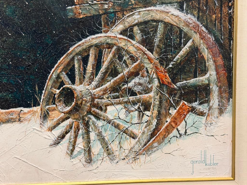 GERALD KUBLER AMERICAN ART HISTORIAN ORIGINAL MIXED MEDIA ORIGINAL PAINTING - 3