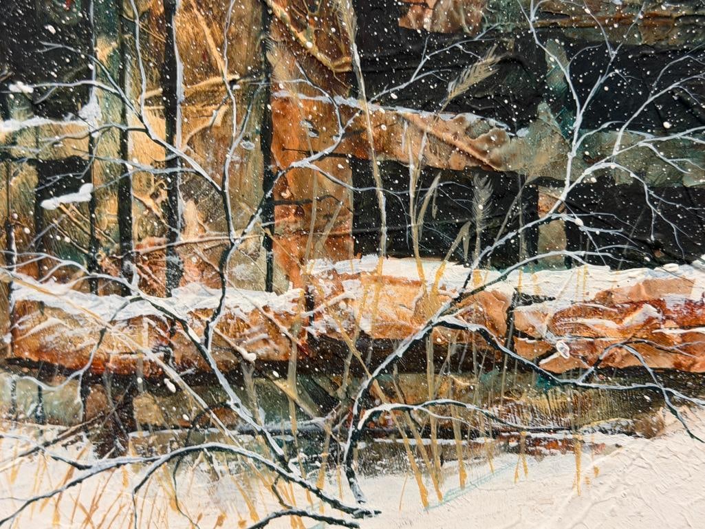 GERALD KUBLER AMERICAN ART HISTORIAN ORIGINAL MIXED MEDIA ORIGINAL PAINTING - 6