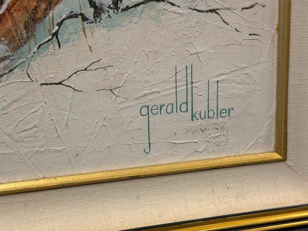 GERALD KUBLER AMERICAN ART HISTORIAN ORIGINAL MIXED MEDIA ORIGINAL PAINTING - 7