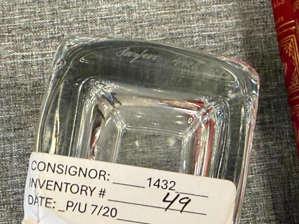 ORREFORS SWEDISH CRYSTAL MODERN RECTANGULAR VASE - 6