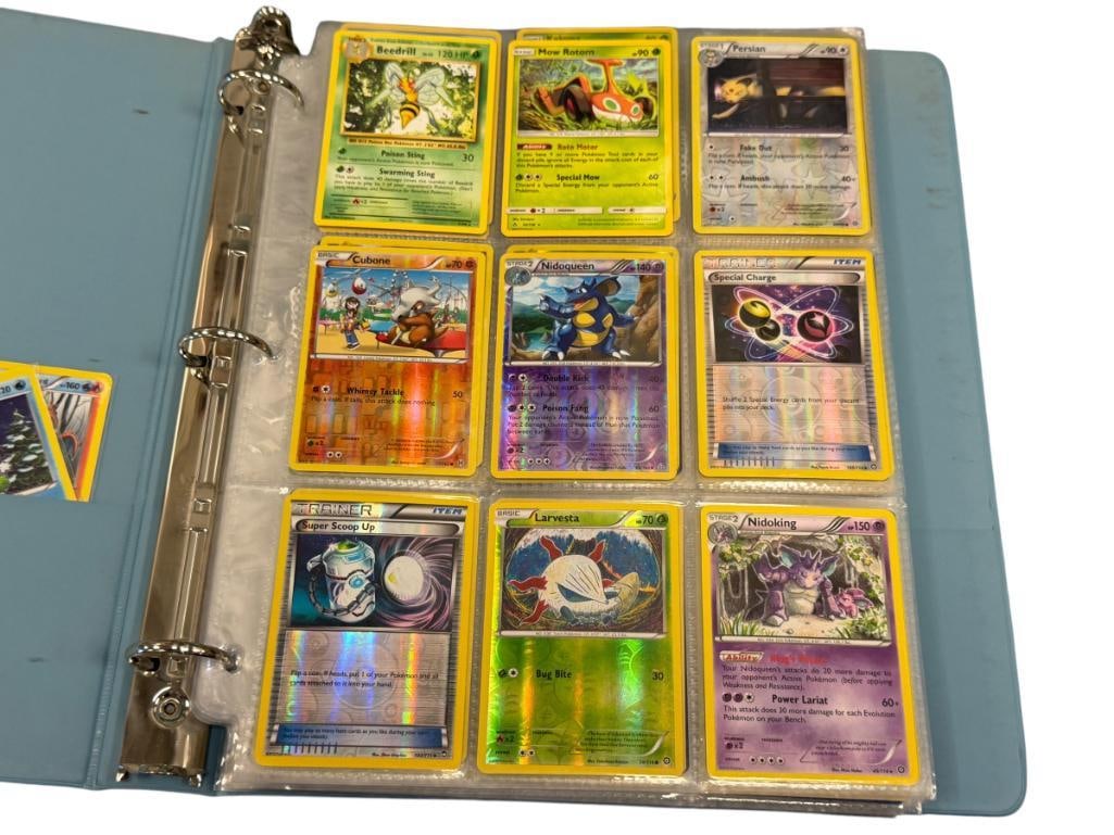 OVER 260 POKEMON GAME TRADING CARDS 2014-2018 INCLUDES MANY FOIL / HOLOGRAM CARDS: ALSO INCLUDES FEW DUPLICATE CARDS