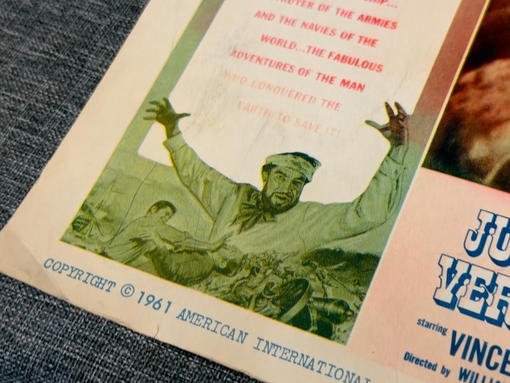 VINTAGE 1961 ORIGINAL MOVIE LOBBY CARD POSTERS MASTER OF THE WORLD STARRING VINCENT PRICE - 11