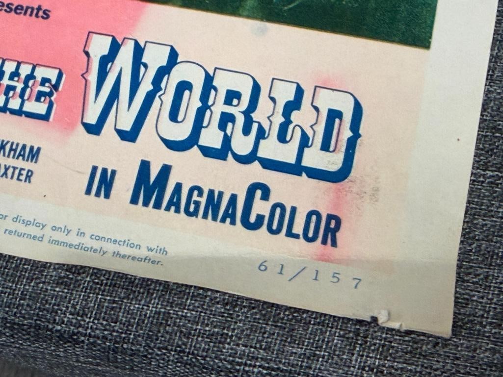 VINTAGE 1961 ORIGINAL MOVIE LOBBY CARD POSTERS MASTER OF THE WORLD STARRING VINCENT PRICE - 12