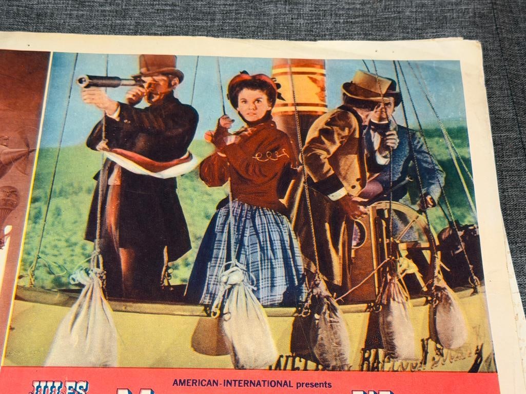 VINTAGE 1961 ORIGINAL MOVIE LOBBY CARD POSTERS MASTER OF THE WORLD STARRING VINCENT PRICE - 3