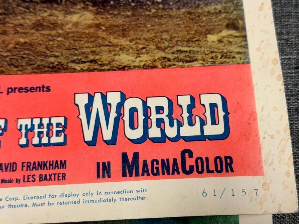 VINTAGE 1961 ORIGINAL MOVIE LOBBY CARD POSTERS MASTER OF THE WORLD STARRING VINCENT PRICE - 8