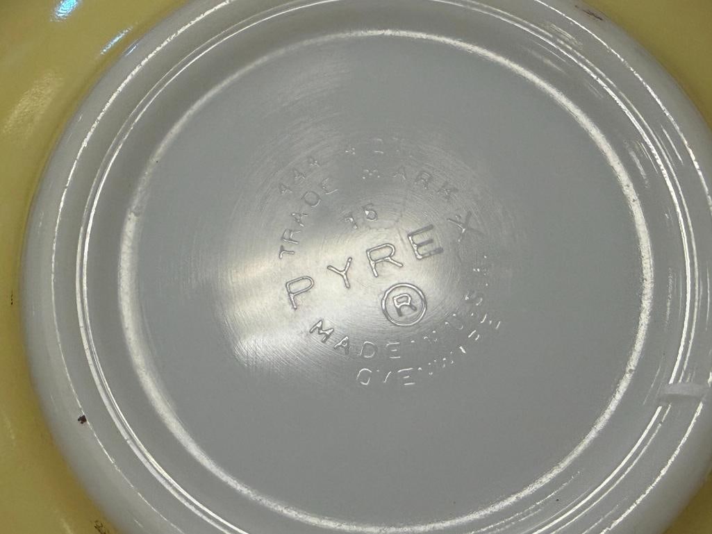 VINTAGE PYREX LARGE MIXING BOWLS GOOSE BERRY AND FANCIES MUSHROOM GARDEN PATTERN - 7