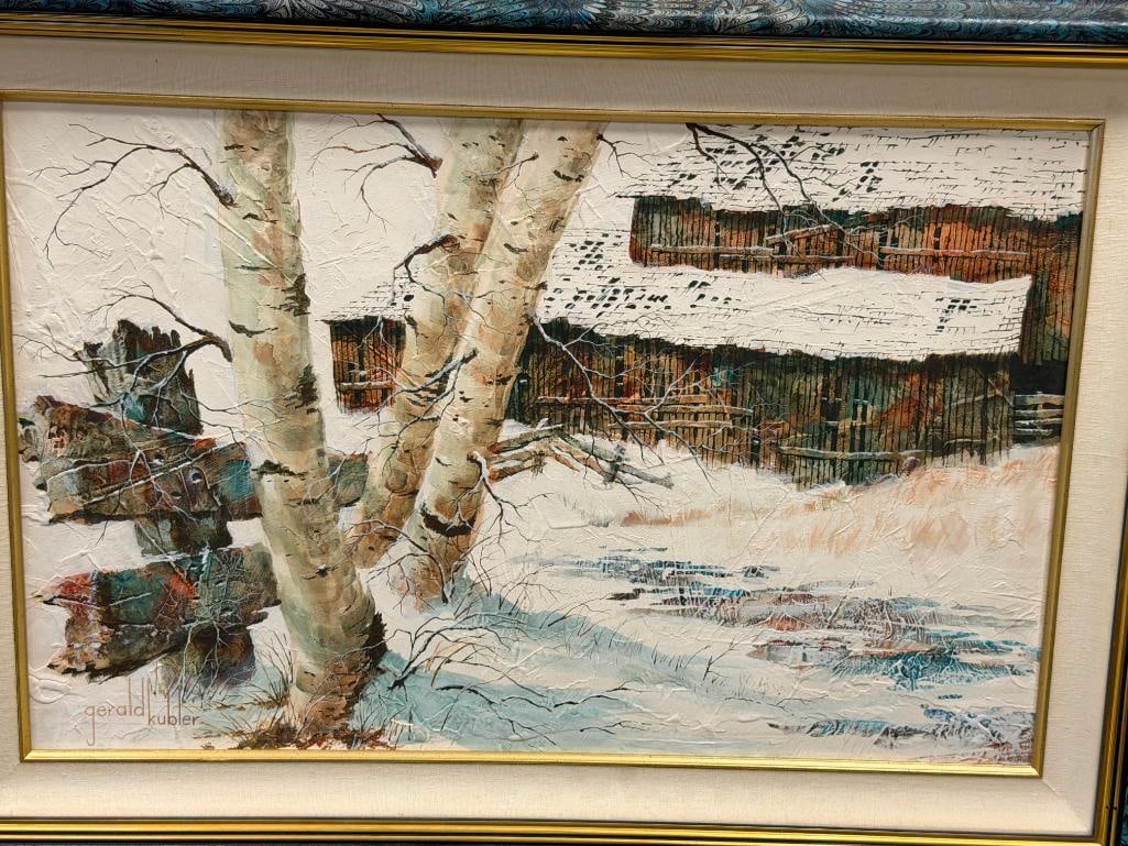GERALD KUBLER AMERICAN ART HISTORIAN ORIGINAL MIXED MEDIA ORIGINAL PAINTING - 2
