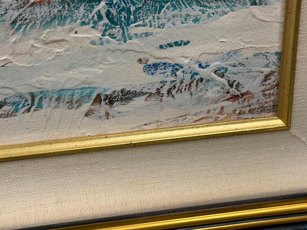 GERALD KUBLER AMERICAN ART HISTORIAN ORIGINAL MIXED MEDIA ORIGINAL PAINTING - 5