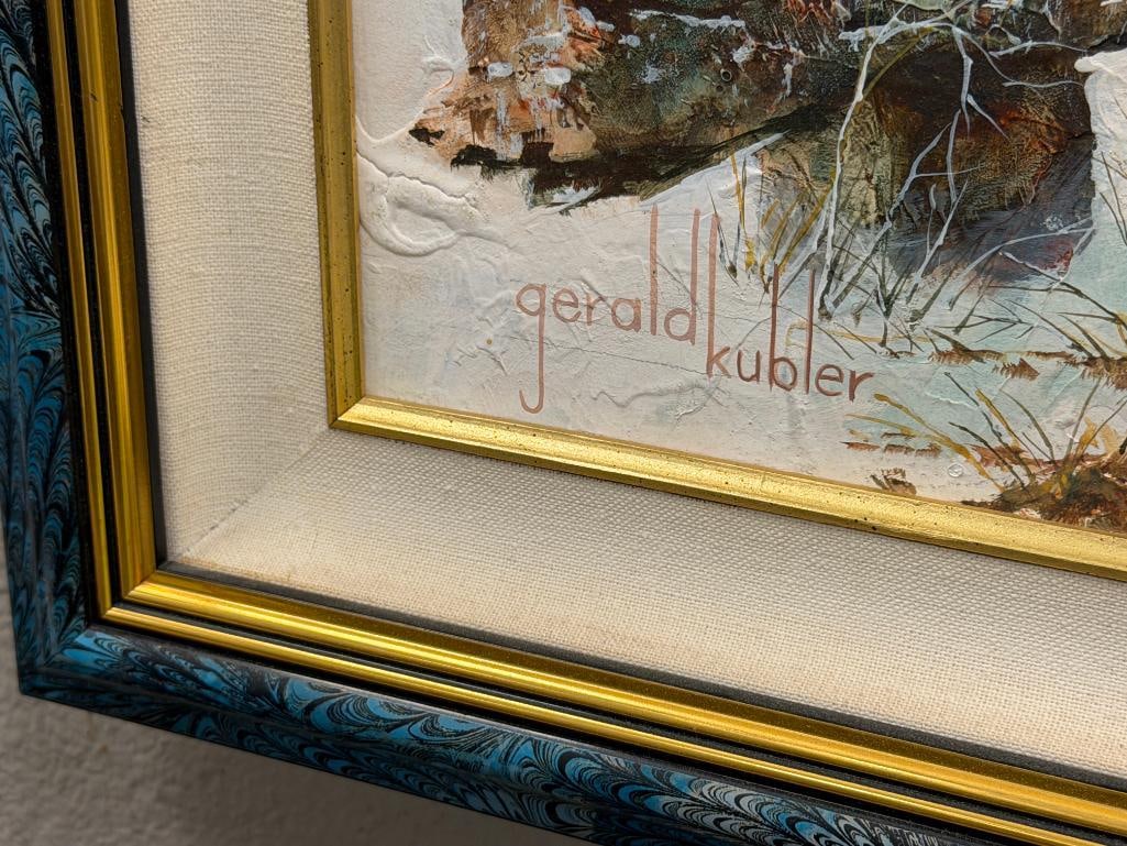 GERALD KUBLER AMERICAN ART HISTORIAN ORIGINAL MIXED MEDIA ORIGINAL PAINTING - 6