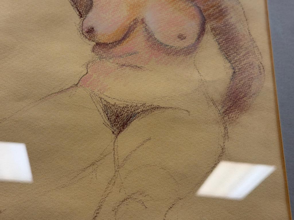 VIRGINIA KYLBERG CALIFORNIA ARTIST NUDE CHARCOAL SKETCHES OF AFRICAN AMERICAN WOMAN - 8