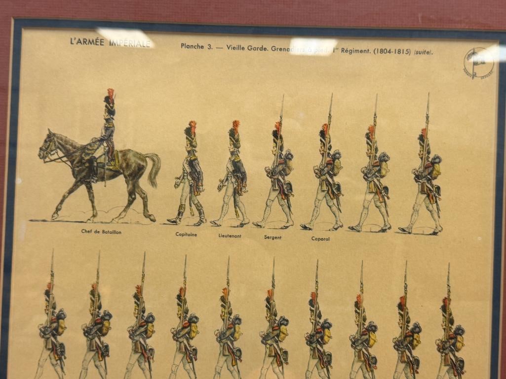 JEAN AUGE HISTORICAL MILITARY UNIFORM ILLUSTRATION NAPOLENIC FRENCH IMPERIAL ARMY PLATE 3 1804-1815 - 2