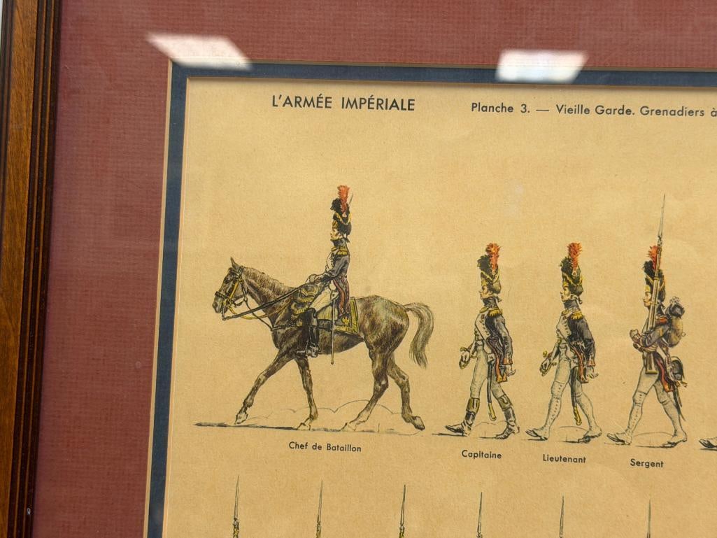 JEAN AUGE HISTORICAL MILITARY UNIFORM ILLUSTRATION NAPOLENIC FRENCH IMPERIAL ARMY PLATE 3 1804-1815 - 3