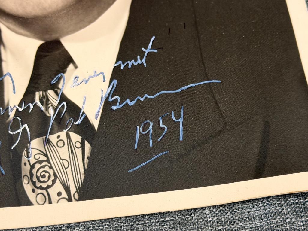EDMUND GERALD "PAT" BROWN FORMER AMERICAN ATTORNEY AND POLITICIAN AUTOGRAPHED PHOTO - 5