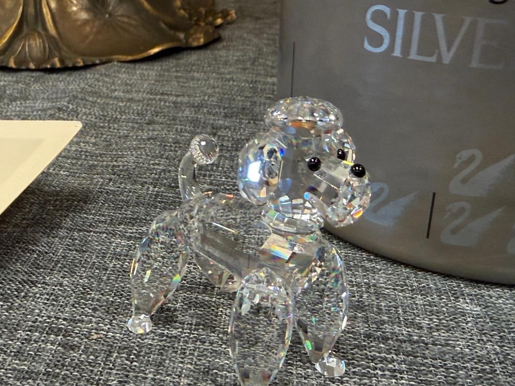 SWAROVSKI CRYSTAL STANDING POODLE FIGURINE NO. 167571 PETS CORNER COLLECTION RETIRED IN 1997 - 3