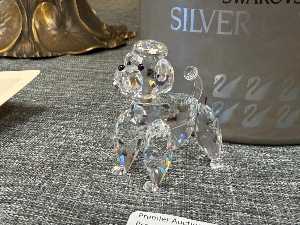 SWAROVSKI CRYSTAL STANDING POODLE FIGURINE NO. 167571 PETS CORNER COLLECTION RETIRED IN 1997 - 4