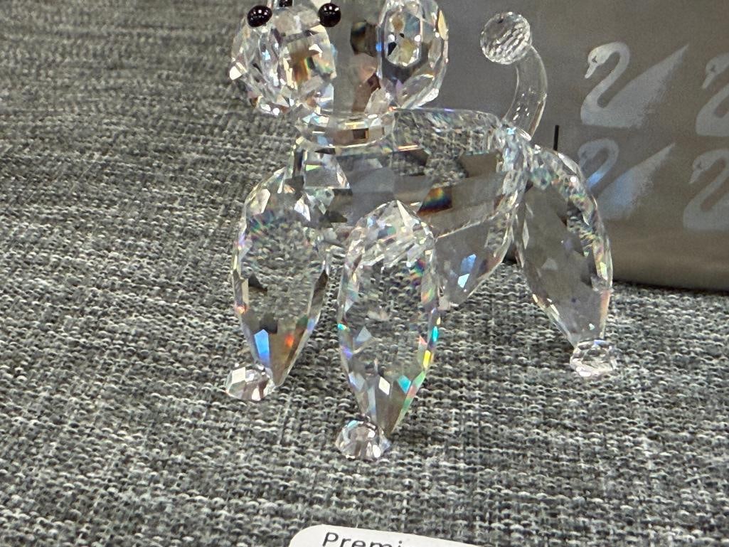 SWAROVSKI CRYSTAL STANDING POODLE FIGURINE NO. 167571 PETS CORNER COLLECTION RETIRED IN 1997 - 5