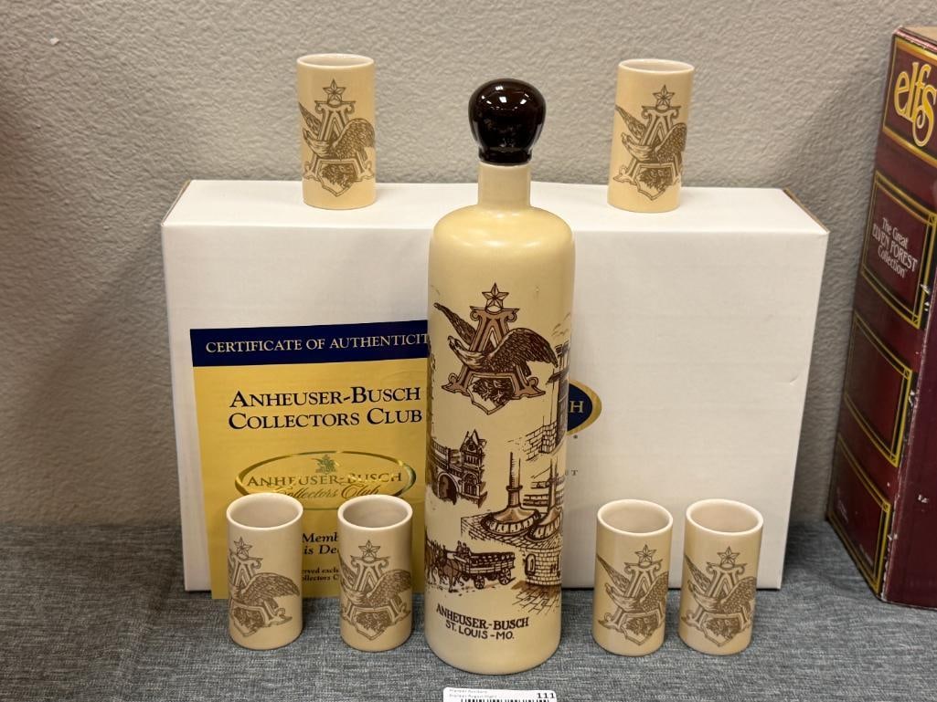 ANHEUSER-BUSCH / BUDWEISER 2006 MEMEBERS ONLY COLLECTOR'S CLUB DECANTER SET - 2