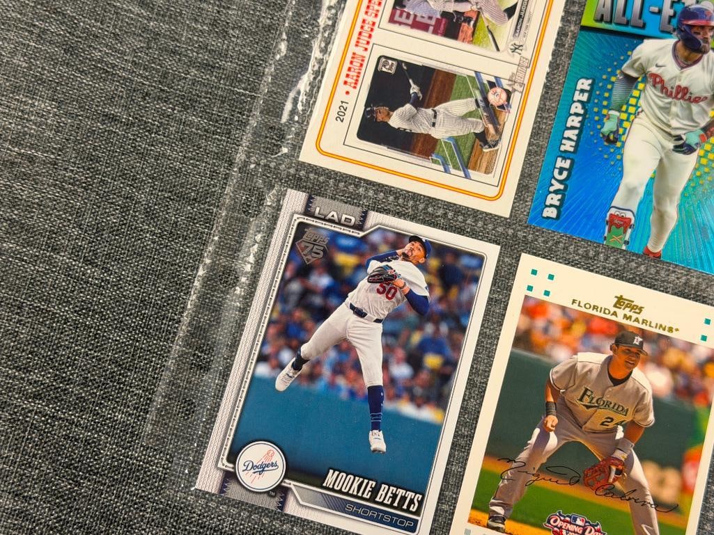 FUTURE HALL OF FAMERS BASEBALL CARDS MOOKIE BETTS, MIGUEL CABRERA, BRYCE HARPER, MIKE TROUT - 6