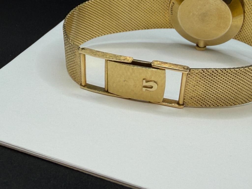 VINTAGE 14K YELLOW GOLD CASE AND BAND 1960'S-70'S OMEGA 620 17 JEWEL SUPERFLAT MOVEMENT WRISTWATCH - 11