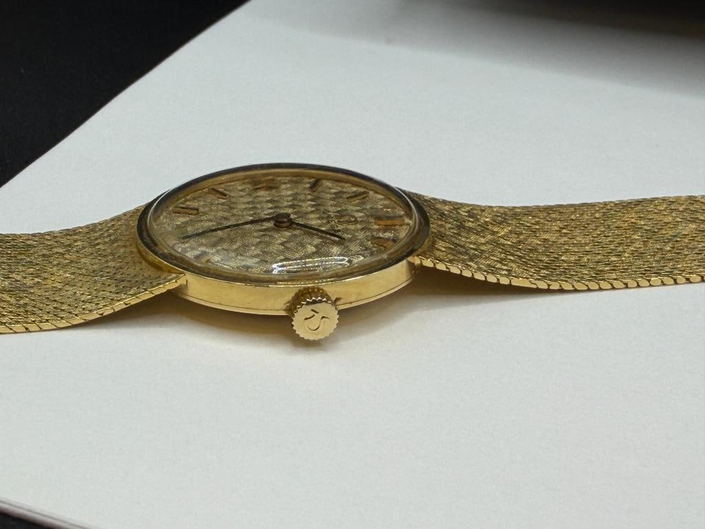 VINTAGE 14K YELLOW GOLD CASE AND BAND 1960'S-70'S OMEGA 620 17 JEWEL SUPERFLAT MOVEMENT WRISTWATCH - 7