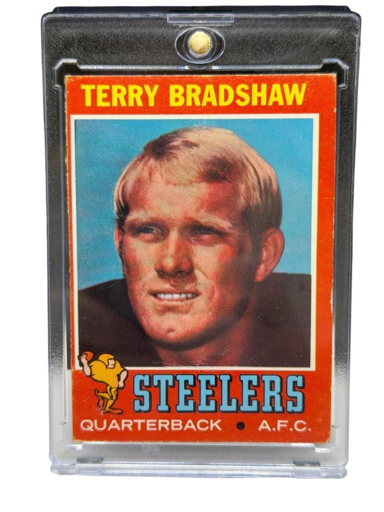 1971 TOPPS #156 TERRY BRADSHAW ROOKIE FOOTBALL CARD (1 of 11)