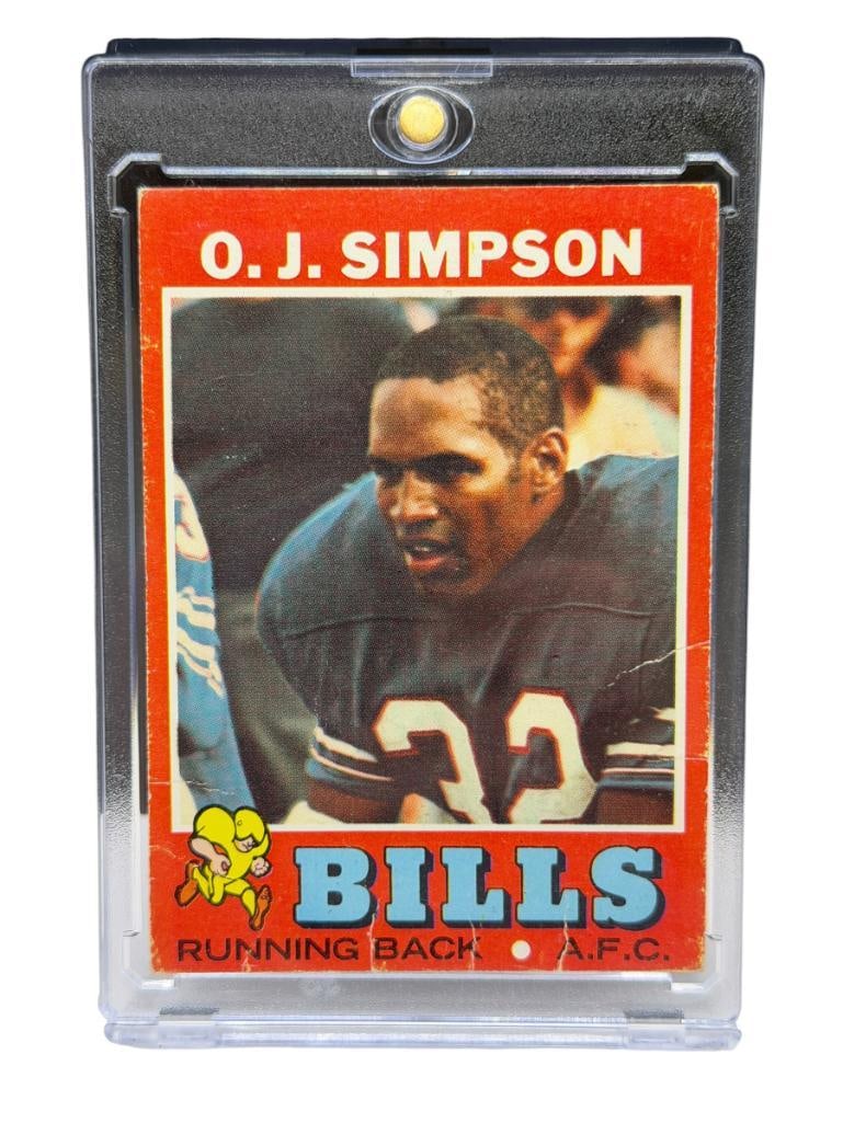 1971 TOPPS #260 O.J. SIMPSON FOOTBALL CARD: O.J. SIMPSON, BUFFALO BILLS, HALL OF FAMER, RARE CARD, SEE PHOTOS FOR CONDITION
