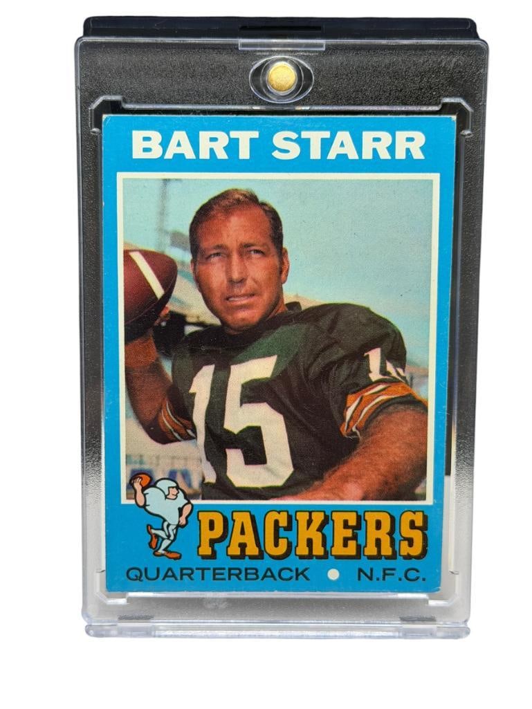 1971 TOPPS #200 BART STARR FOOTBALL CARD: BART STARR, GREEN BAY PACKERS, HALL OF FAMER, RARE CARD, SEE PHOTOS FOR CONDITION