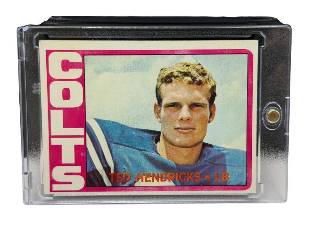 1972 TOPPS #93 TED HENDRICKS FOOTBALL CARD: TED HENDRICKS, BALTIMORE COLTS, HALL OF FAMER, RARE CARD, SEE PHOTOS FOR CONDITION