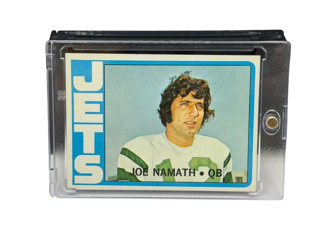 1972 TOPPS #100 JOE NAMATH FOOTBALL CARD: JOE NAMATH, NEW YORK JETS, HALL OF FAMER, RARE CARD, SEE PHOTOS FOR CONDITION