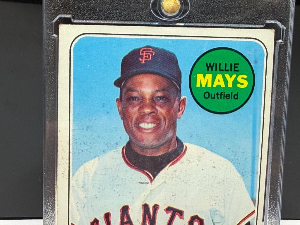 1969 TOPPS #190 WILLIE MAYS BASEBALL CARD - 2