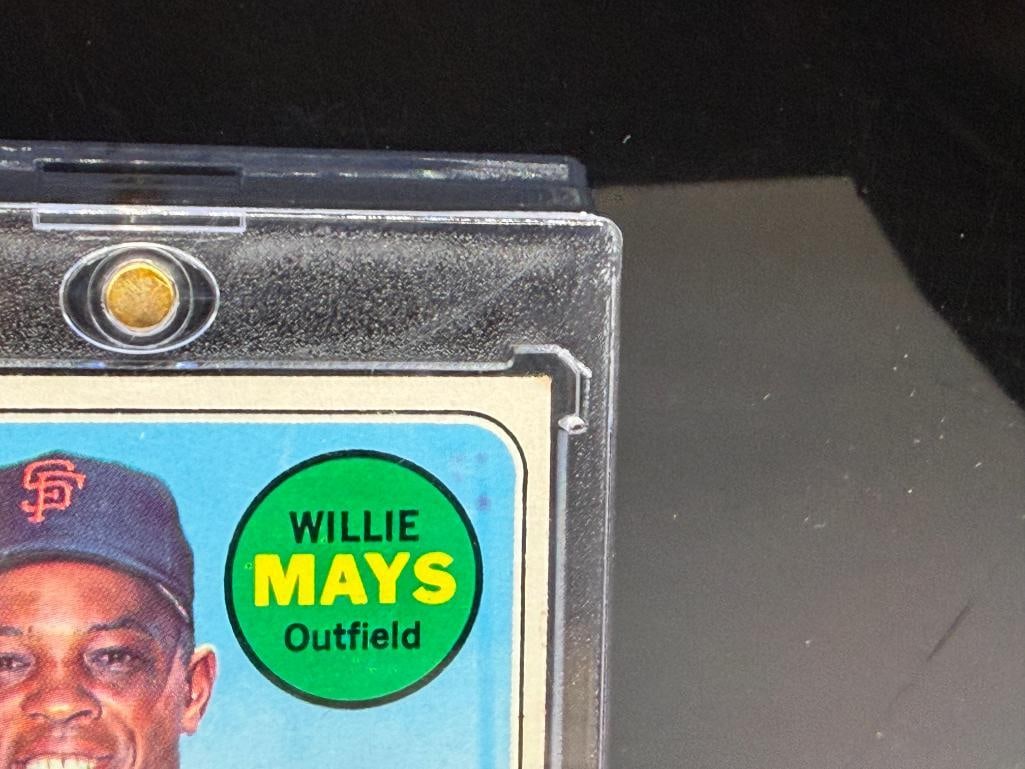 1969 TOPPS #190 WILLIE MAYS BASEBALL CARD - 6