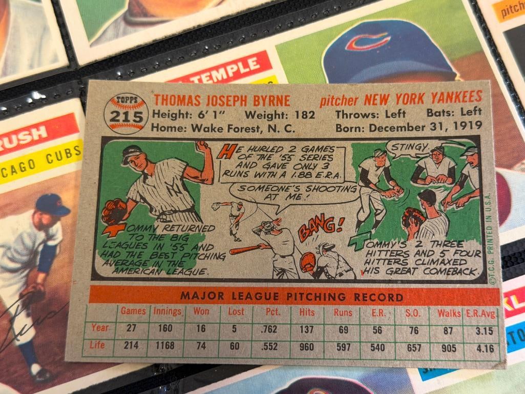 18 ASSORTED 1956 TOPPS BASEBALL CARDS - 11