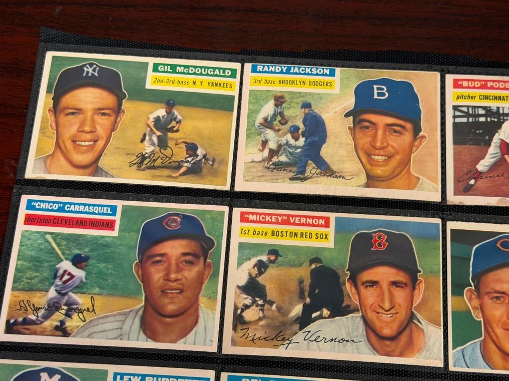 18 ASSORTED 1956 TOPPS BASEBALL CARDS - 2
