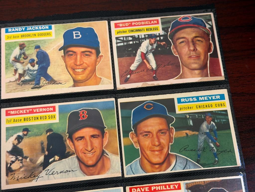 18 ASSORTED 1956 TOPPS BASEBALL CARDS - 3