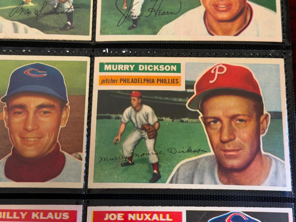 18 ASSORTED 1956 TOPPS BASEBALL CARDS - 8