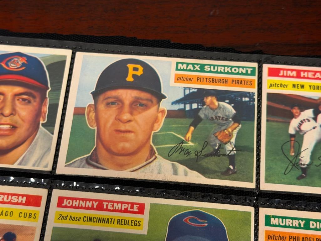 18 ASSORTED 1956 TOPPS BASEBALL CARDS - 9