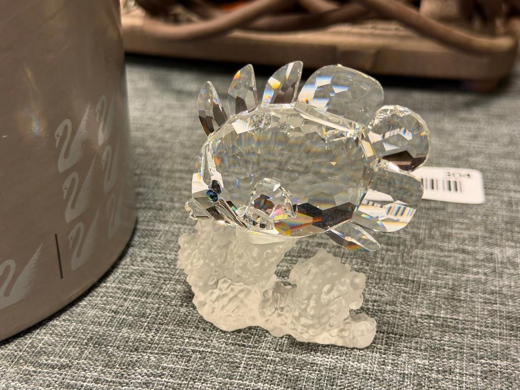 SWAROVSKI CRYSTAL BUTTERFLY FISH FIGURINE NO. 162888 SOUTH SEA COLLECTION RETIRED 1998 - 2