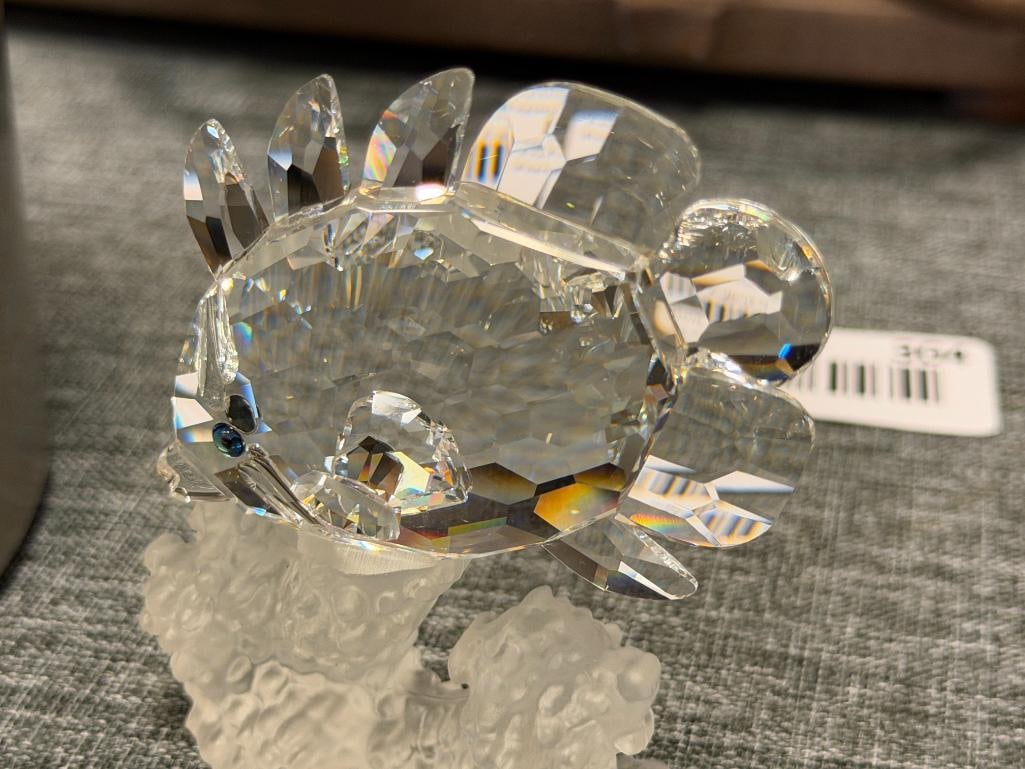 SWAROVSKI CRYSTAL BUTTERFLY FISH FIGURINE NO. 162888 SOUTH SEA COLLECTION RETIRED 1998 - 3