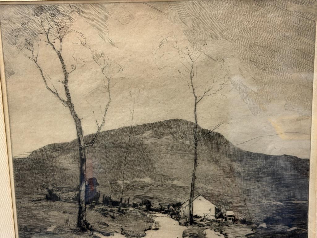 CHAUNCEY F. RYDER AMERICAN LANDSCAPE PAINTER SIGNED ETCHING - 2