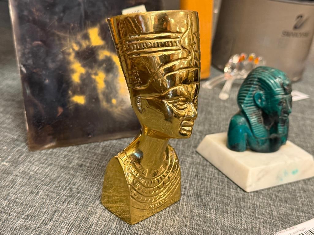 DECORATIVE EGYPTIAN DECOR BUSTS AND PYRAMID - 11