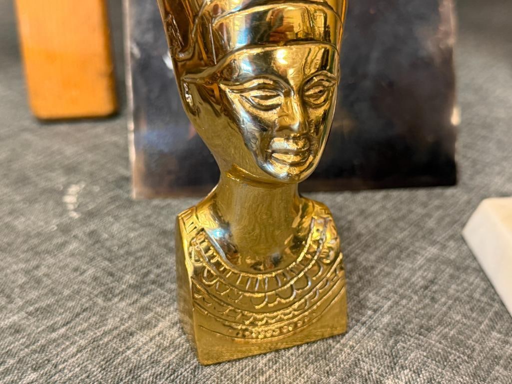 DECORATIVE EGYPTIAN DECOR BUSTS AND PYRAMID - 12