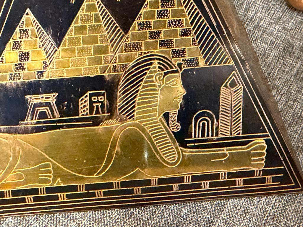 DECORATIVE EGYPTIAN DECOR BUSTS AND PYRAMID - 9