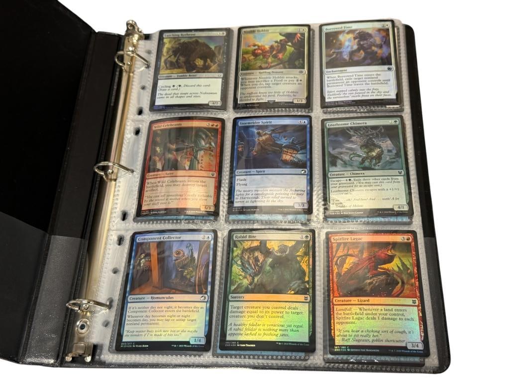 1995-2023 MAGIC THE GATHERING FANTASY COLLECTOR GAME PLAYING CARDS INCLUDES FOIL CARDS: OVER 120 CARDS, BINDER INCLUDED