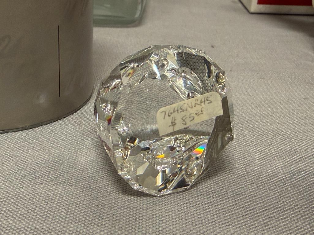 SWAROVSKI CRYSTAL FALCON HEAD FIGURINE NO. 013829 RETIRED IN 1991 DESIGNED BY MAX SCHRECK - 7