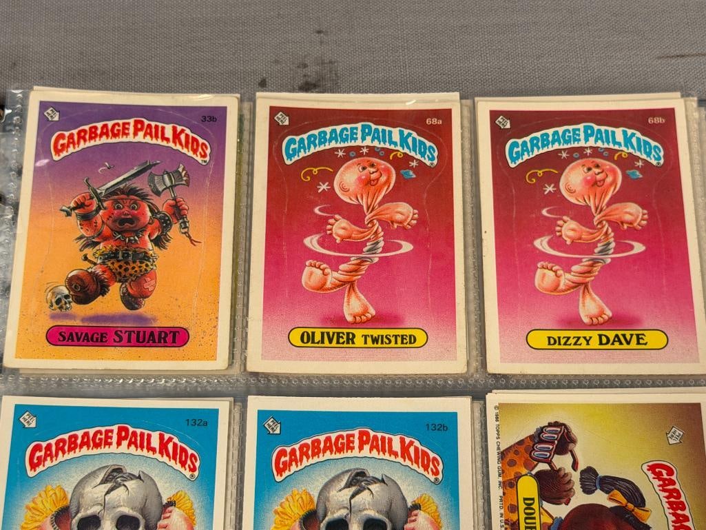 1985-1987 GARBAGE PAIL KIDS SERIES 1-11 COLLECTOR STICKER CARDS 58 CARDS TOTAL - 2