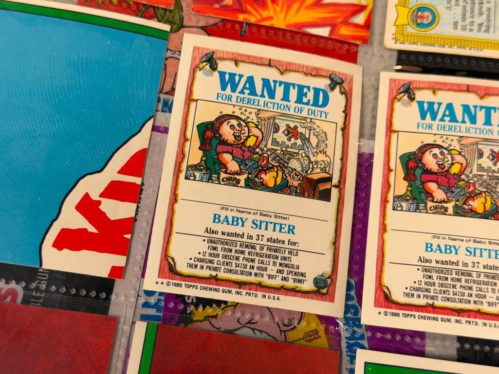 1985-1987 GARBAGE PAIL KIDS SERIES 1-11 COLLECTOR STICKER CARDS 58 CARDS TOTAL - 9