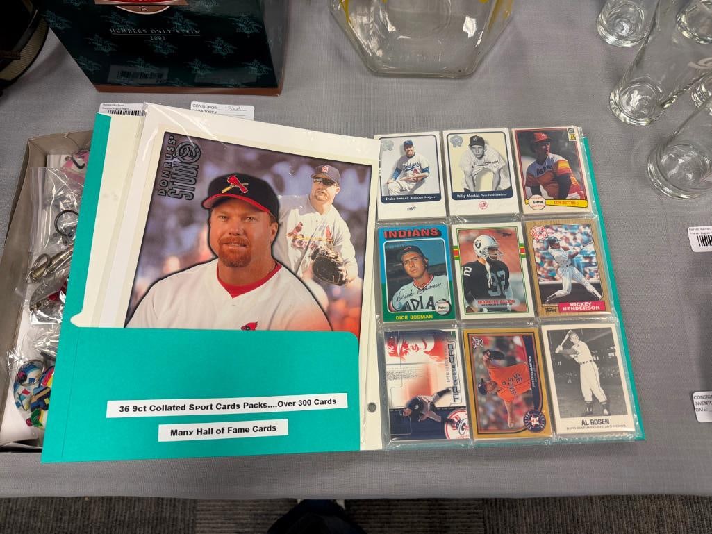 OVER 30 COLLATED SPORT CARD PACKS PLUS DONRUSS 1998 MAGAZINE COVER OF MARK MCGWIRE - 2
