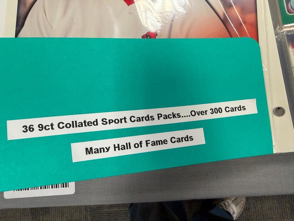 OVER 30 COLLATED SPORT CARD PACKS PLUS DONRUSS 1998 MAGAZINE COVER OF MARK MCGWIRE - 3