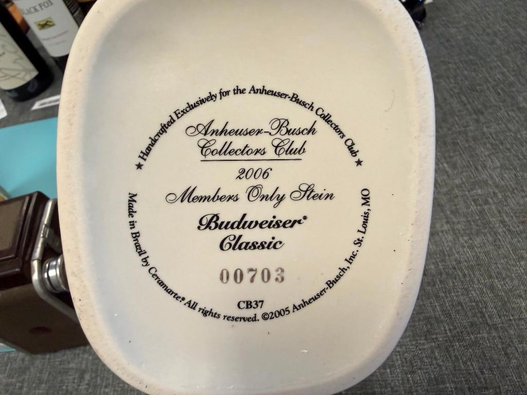 2006 AND 2007 ANHEUSER-BUSCH COLLECTOR'S CLUB MEMBERS ONLY STEINS - 10