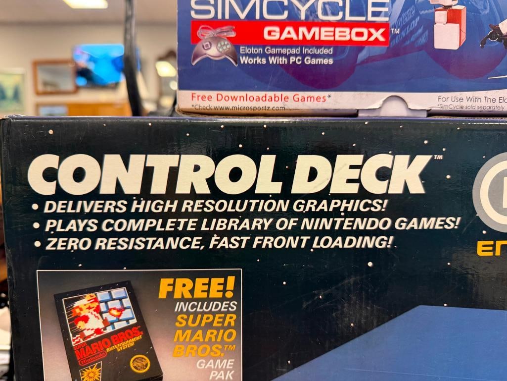 MATTEL INTELLIVISION RETRO GAME MODEL 2609A WITH SIMCYCEL GAMEBOX WITH ORIGINAL BOX - 5